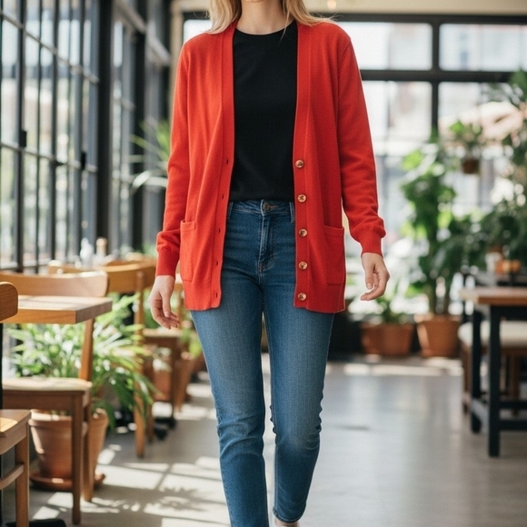 Ralph Lauren Sweaters - Ralph Lauren Vibrant Red Cotton Top